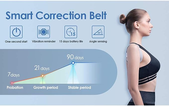 Smart Posture Corrector Brace with Vibration Reminder – Adjustable Back & Shoulder Support for Men & Women